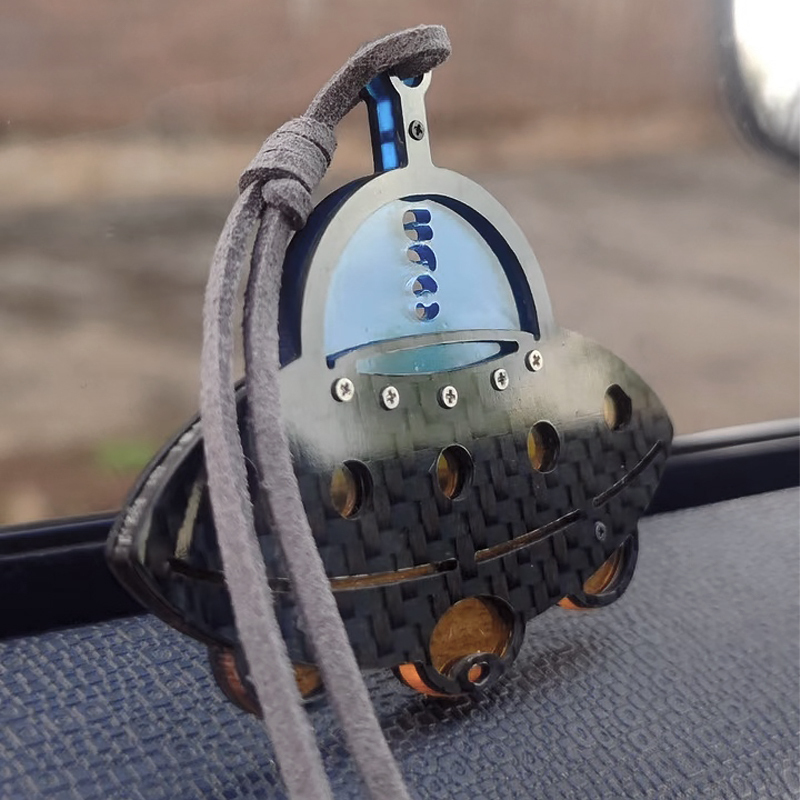 Handmade Carbon Fiber Rearview Mirror Hanging Accessories