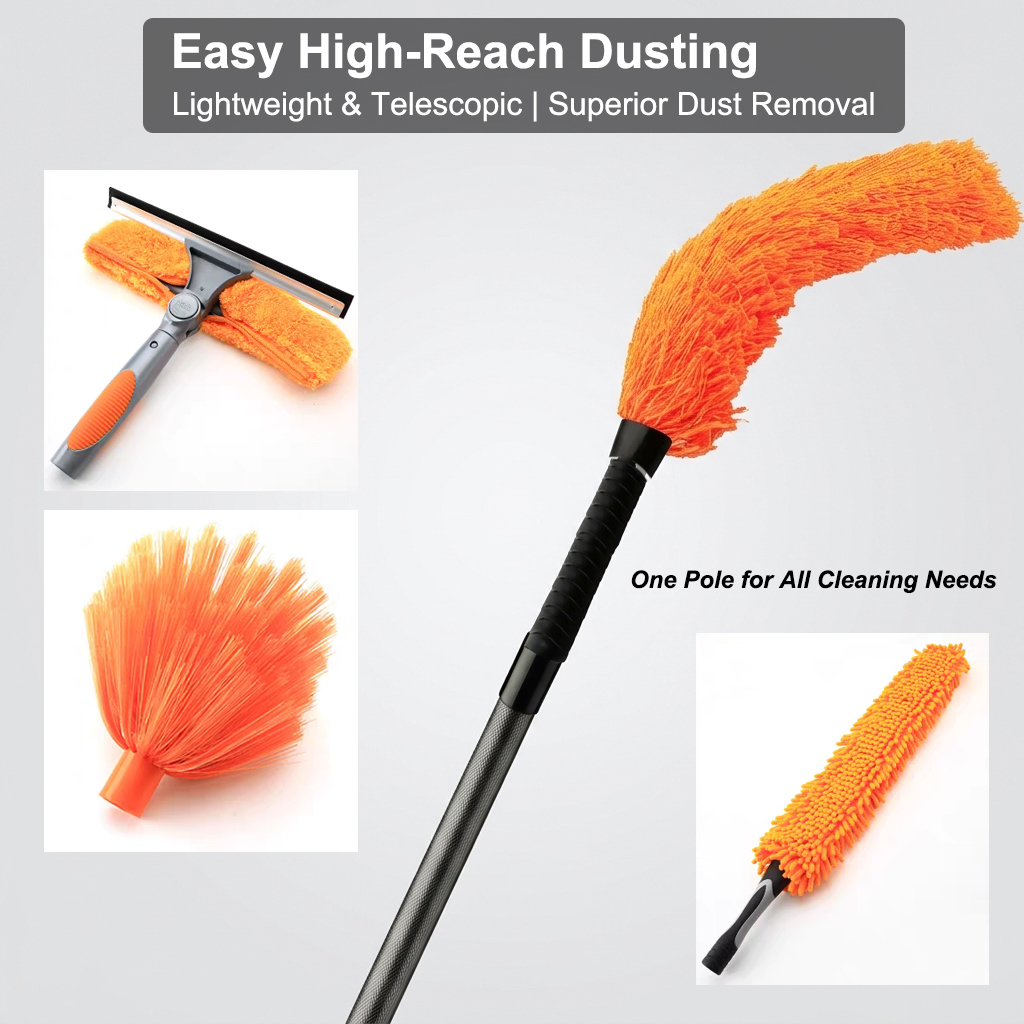 Carbon Fiber Telescoping Extension Pole for Window Cleaning