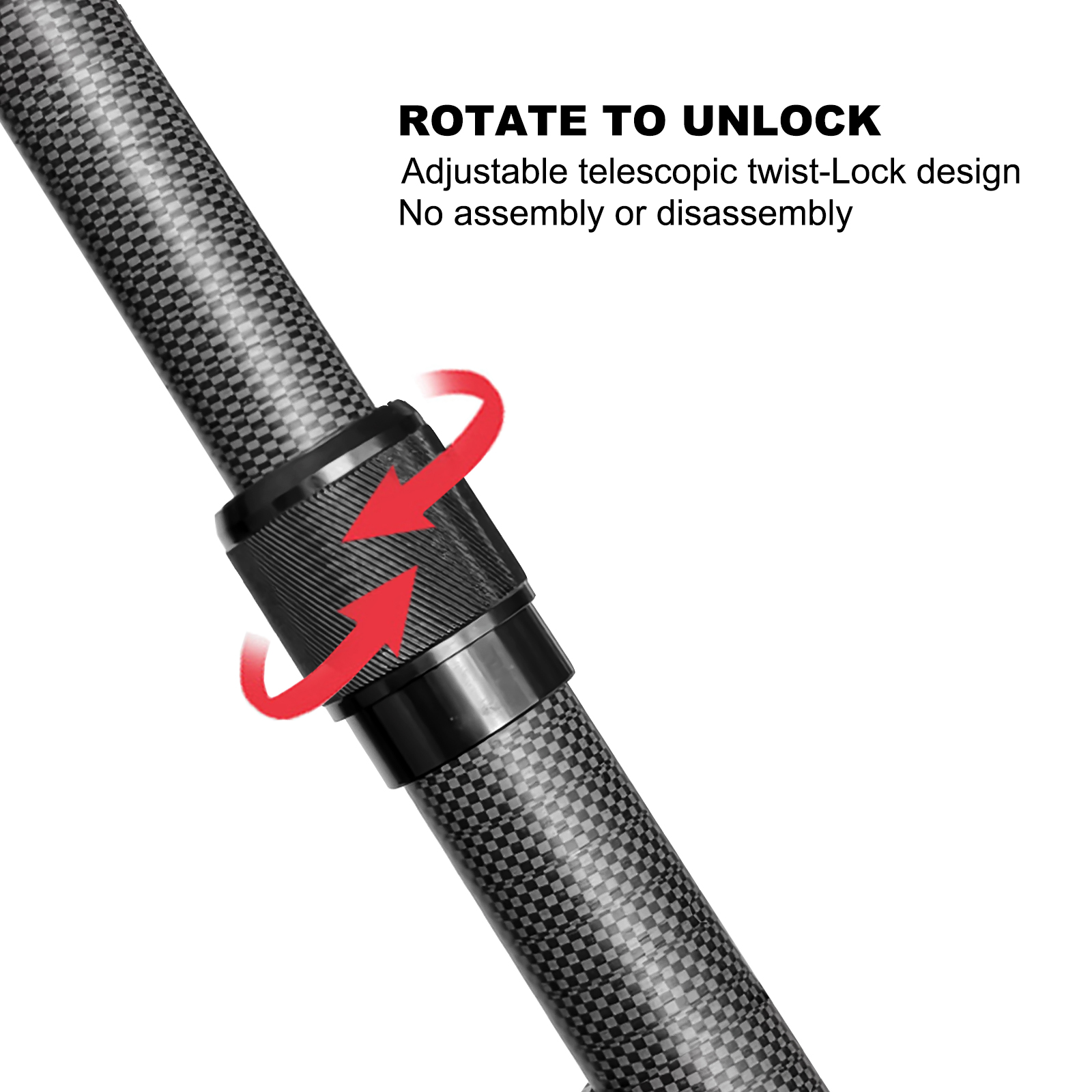 Carbon Fiber Telescoping Flag Pole 3–6 FT – Lightweight, Durable & Wind-Resistant