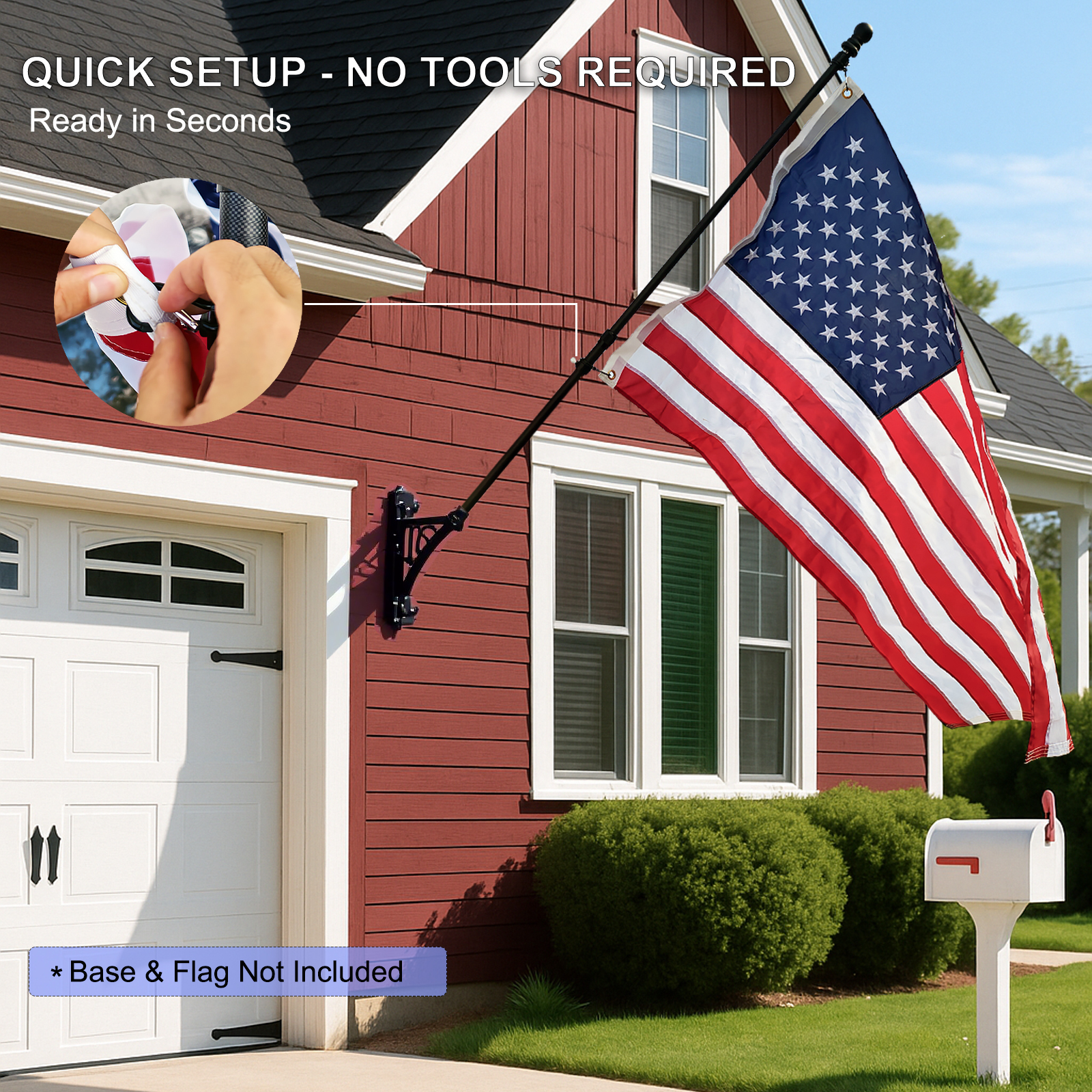 Carbon Fiber Telescoping Flag Pole 3–6 FT – Lightweight, Durable & Wind-Resistant