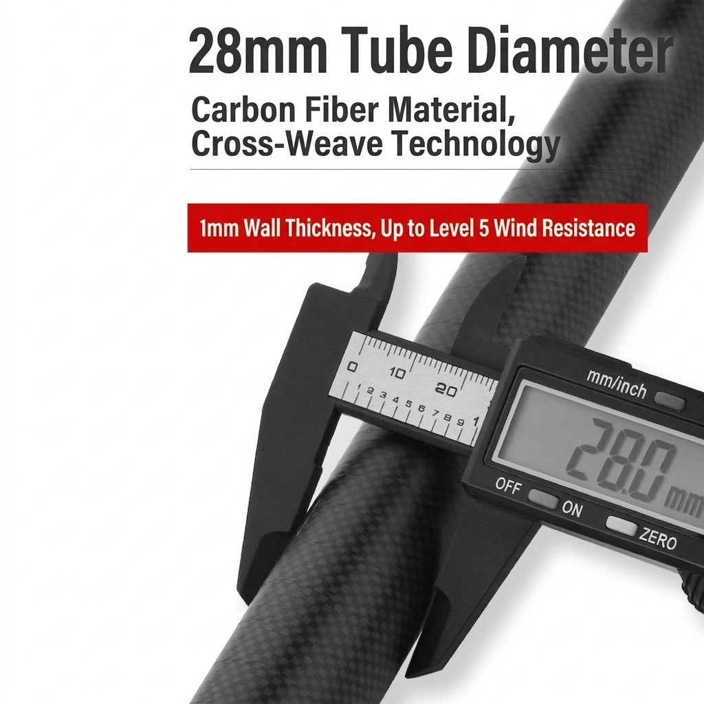 Professional Ultralight Carbon Fiber Tent Poles - Adjustable Telescopic Tarp Poles