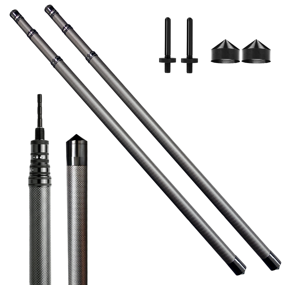 Professional Ultralight Carbon Fiber Tent Poles - Adjustable Telescopic Tarp Poles