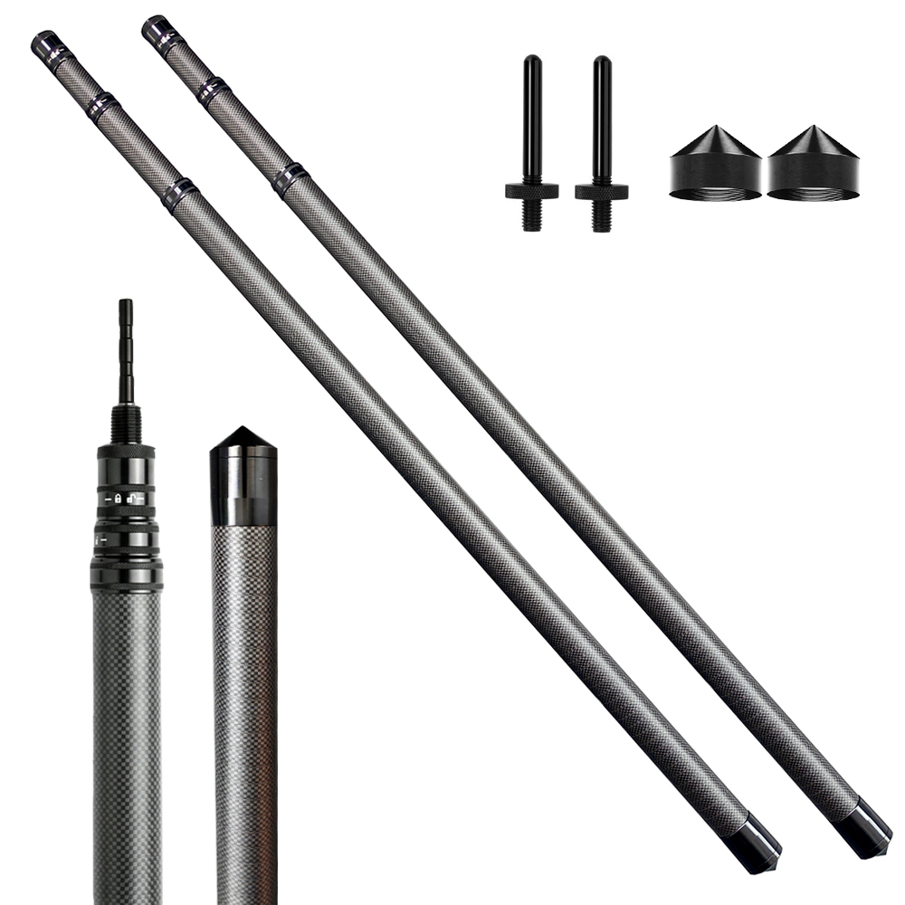 Professional Ultralight Carbon Fiber Tent Poles - Adjustable Telescopic Tarp Poles