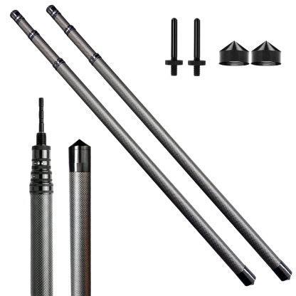 Professional Ultralight Carbon Fiber Tent Poles - Adjustable Telescopic Tarp Poles
