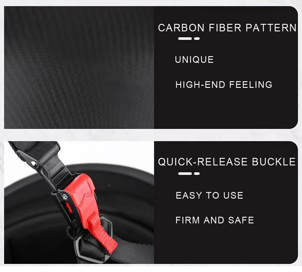 Carbon Fiber Motorcycle Half Helmet With Goggles