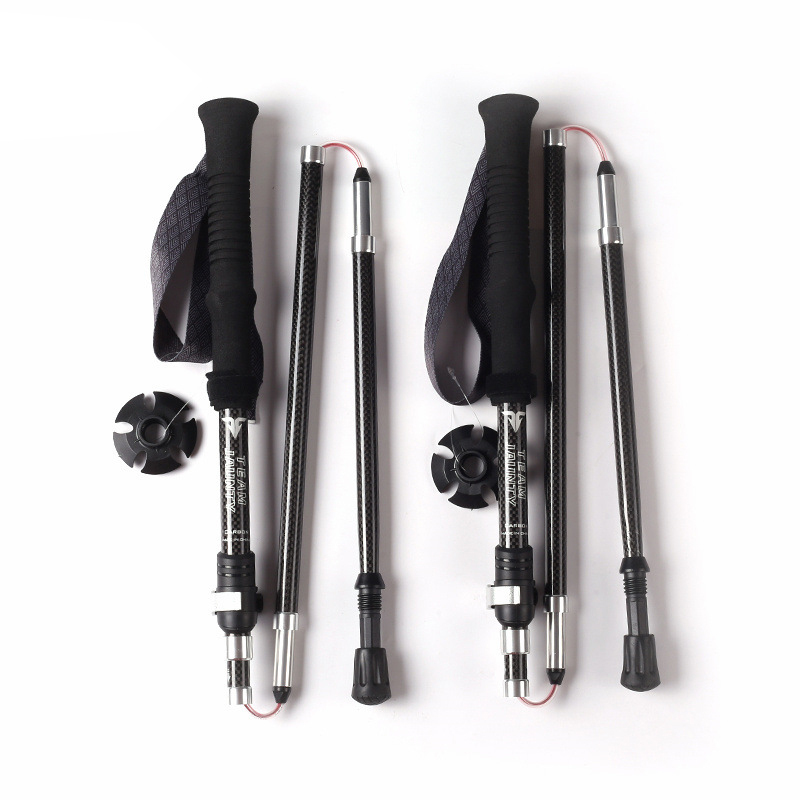 Collapsible 3K Carbon Fiber Trekking Poles