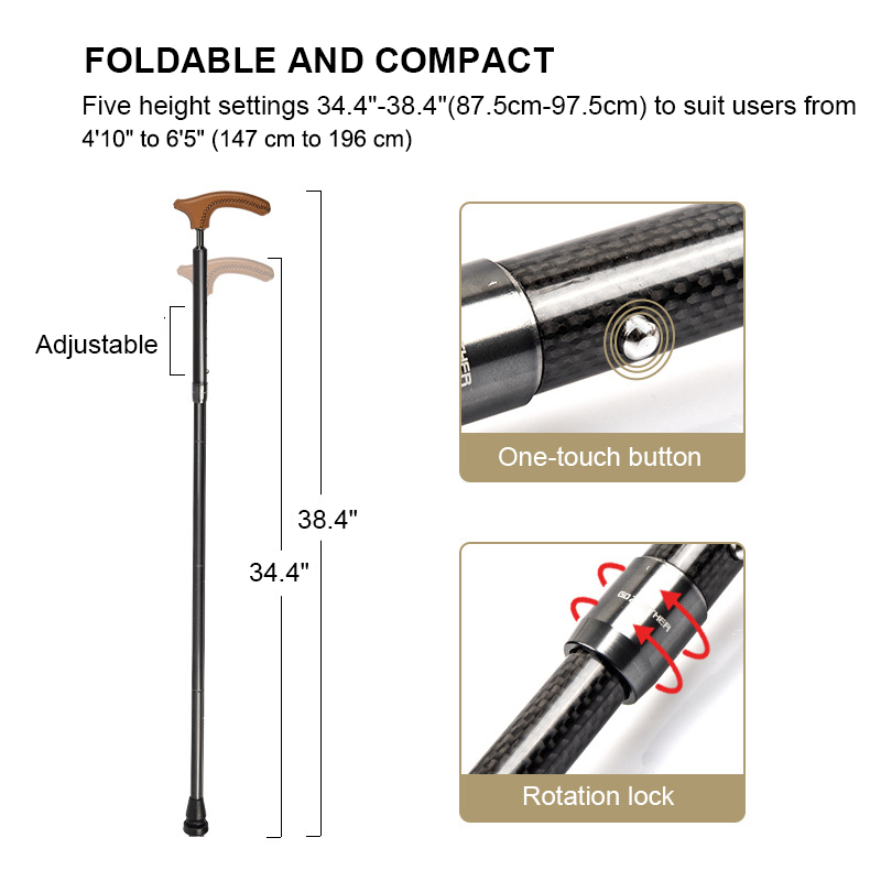 Collapsible Carbon Fiber Walking Cane