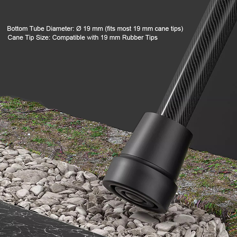 Folding Carbon Fiber Walking Cane with Storage Bag