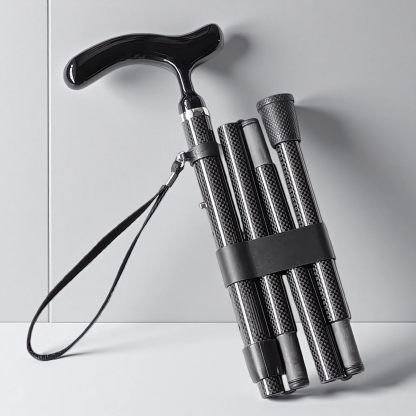 Folding Carbon Fiber Cane 5 Level Adjustable Height