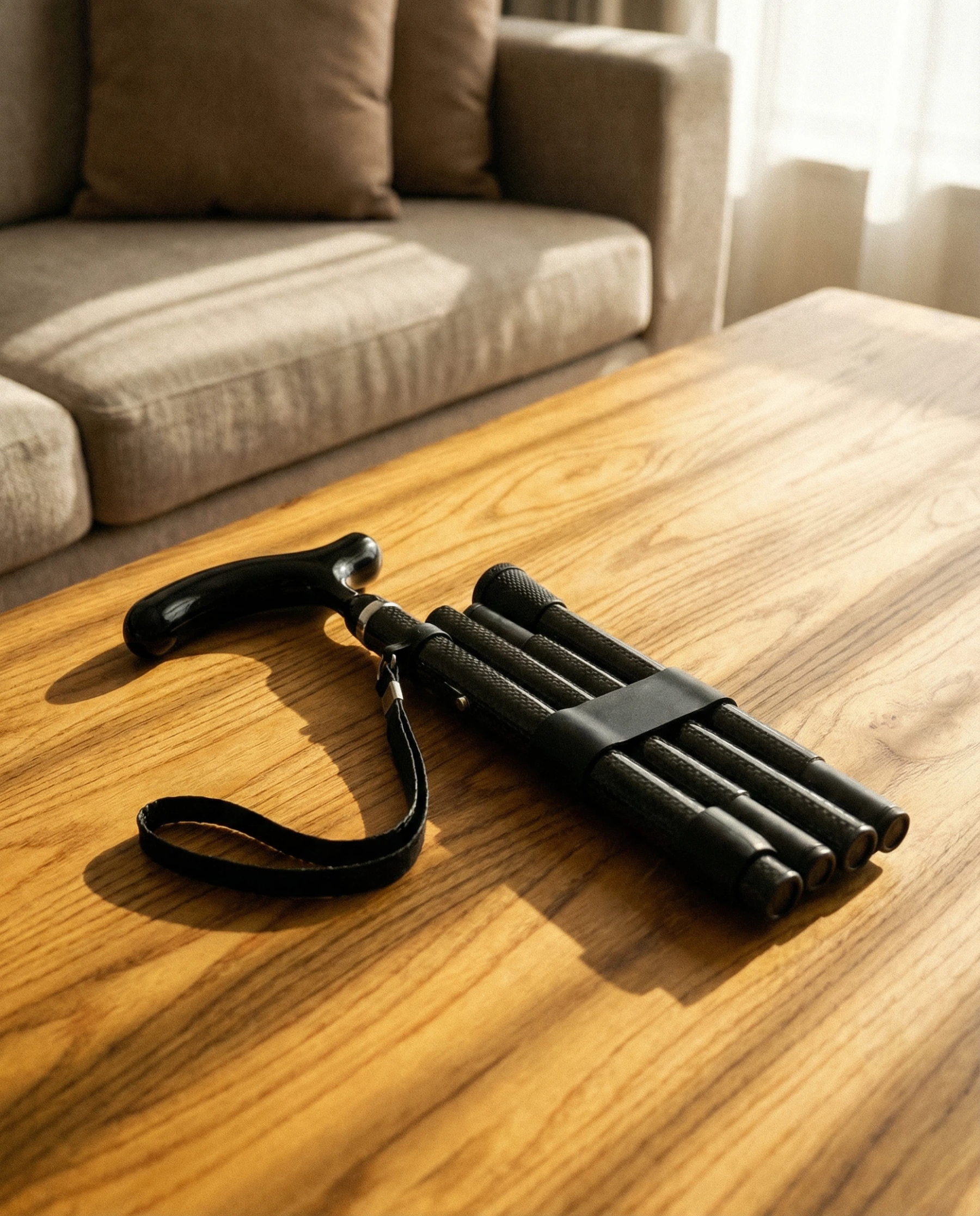 Folding Carbon Fiber Cane 5 Level Adjustable Height