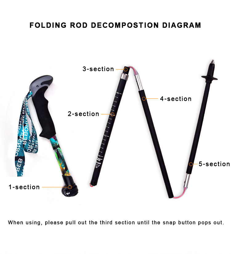 Folding Carbon Fiber Trekking Poles
