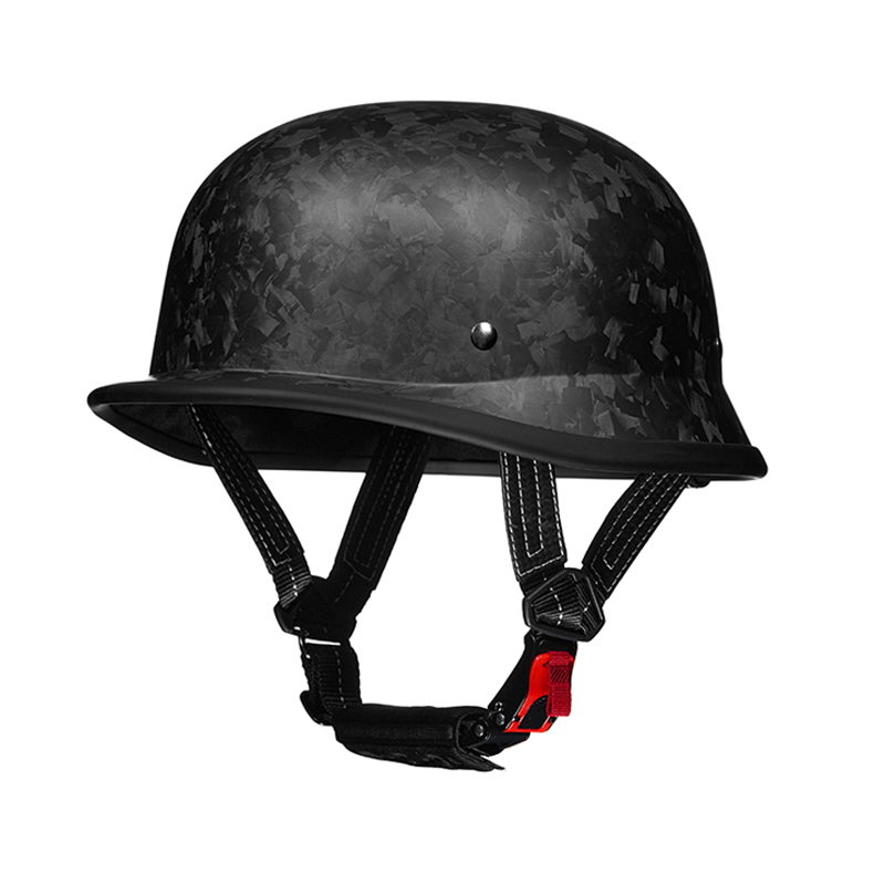 Forged Matte Carbon Fiber Motorcycle Half Helmet