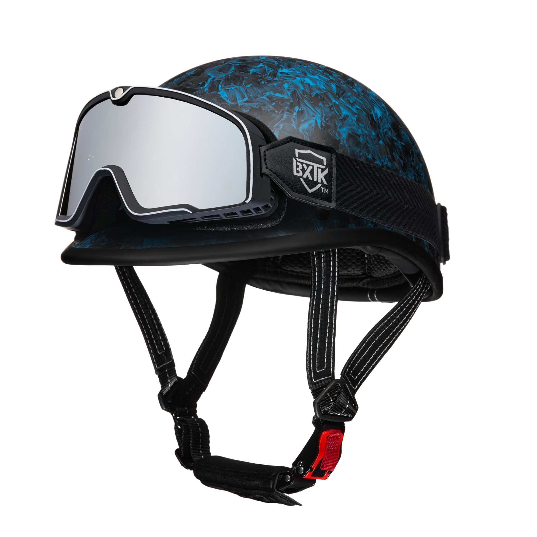 Forged Carbon Fiber Motorcycle Half Helmet