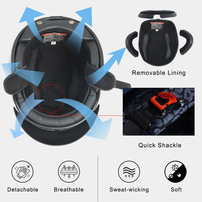 Forged Carbon Fiber Motorcycle Helmet