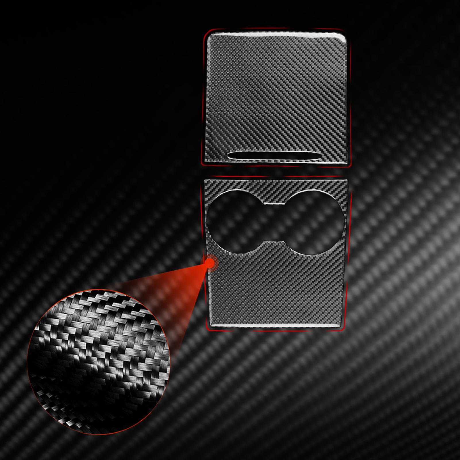 Genuine Carbon Fiber Center Console Cover for Tesla Model 3 & Model Y-Glossy