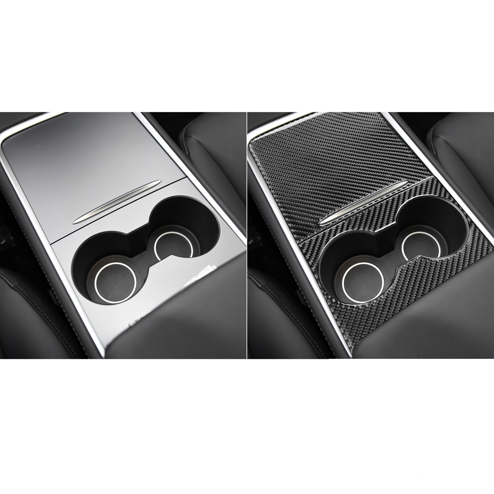 Genuine Carbon Fiber Center Console Cover for Tesla Model 3 & Model Y-Glossy