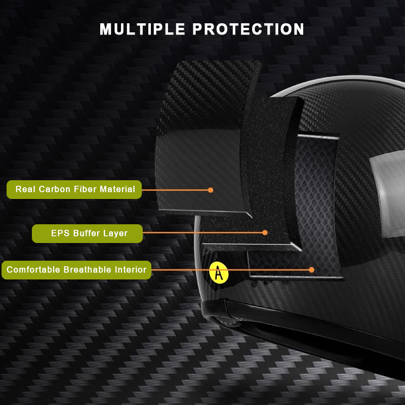 Forged Carbon Fiber Motorcycle Helmet