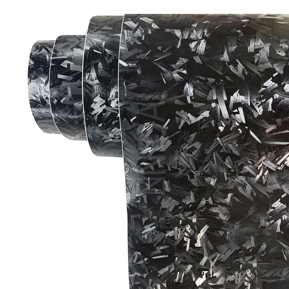 6D Black Gloss Forged Carbon Fiber Wrap