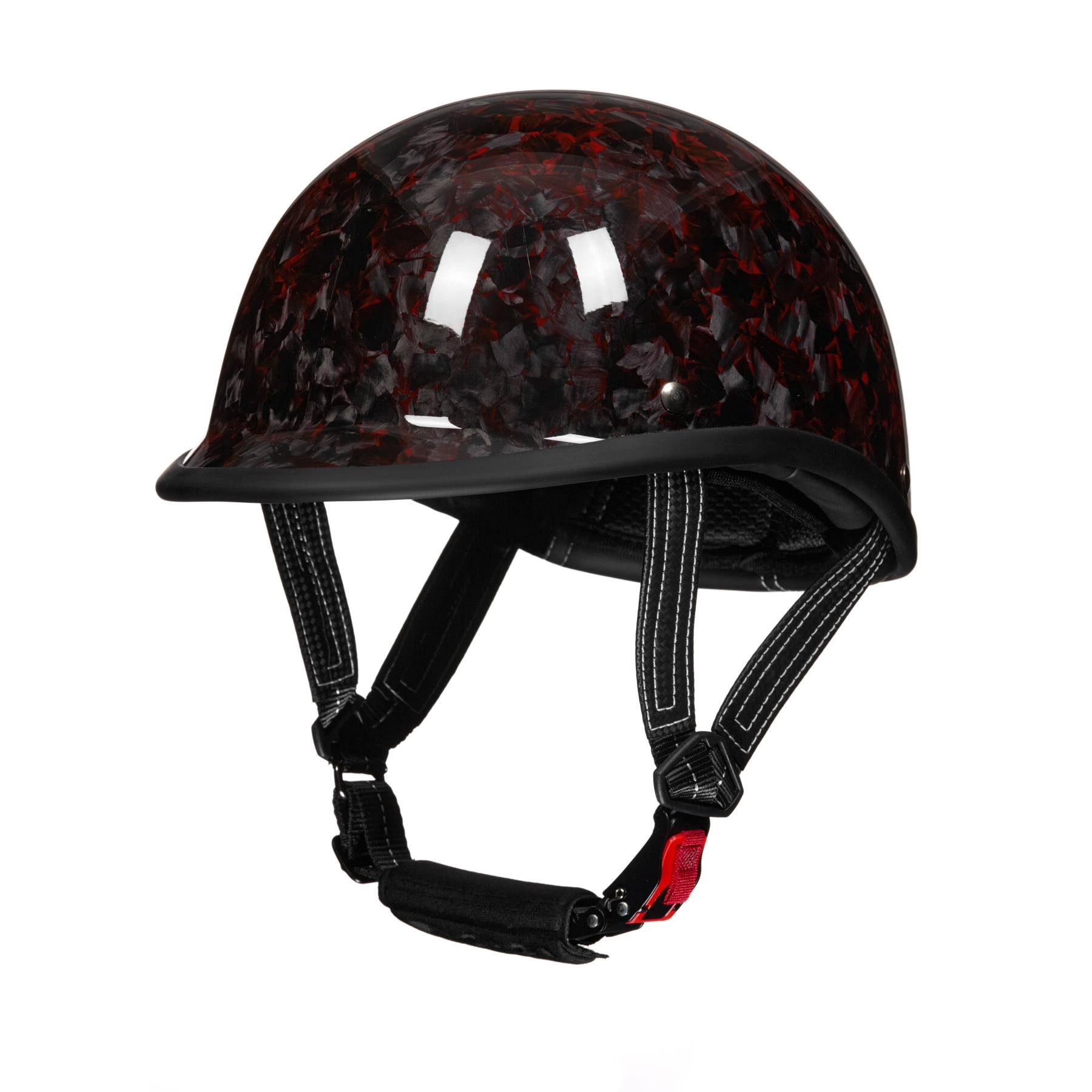 Glossy Carbon Fiber Motorcycle Half Helmet​