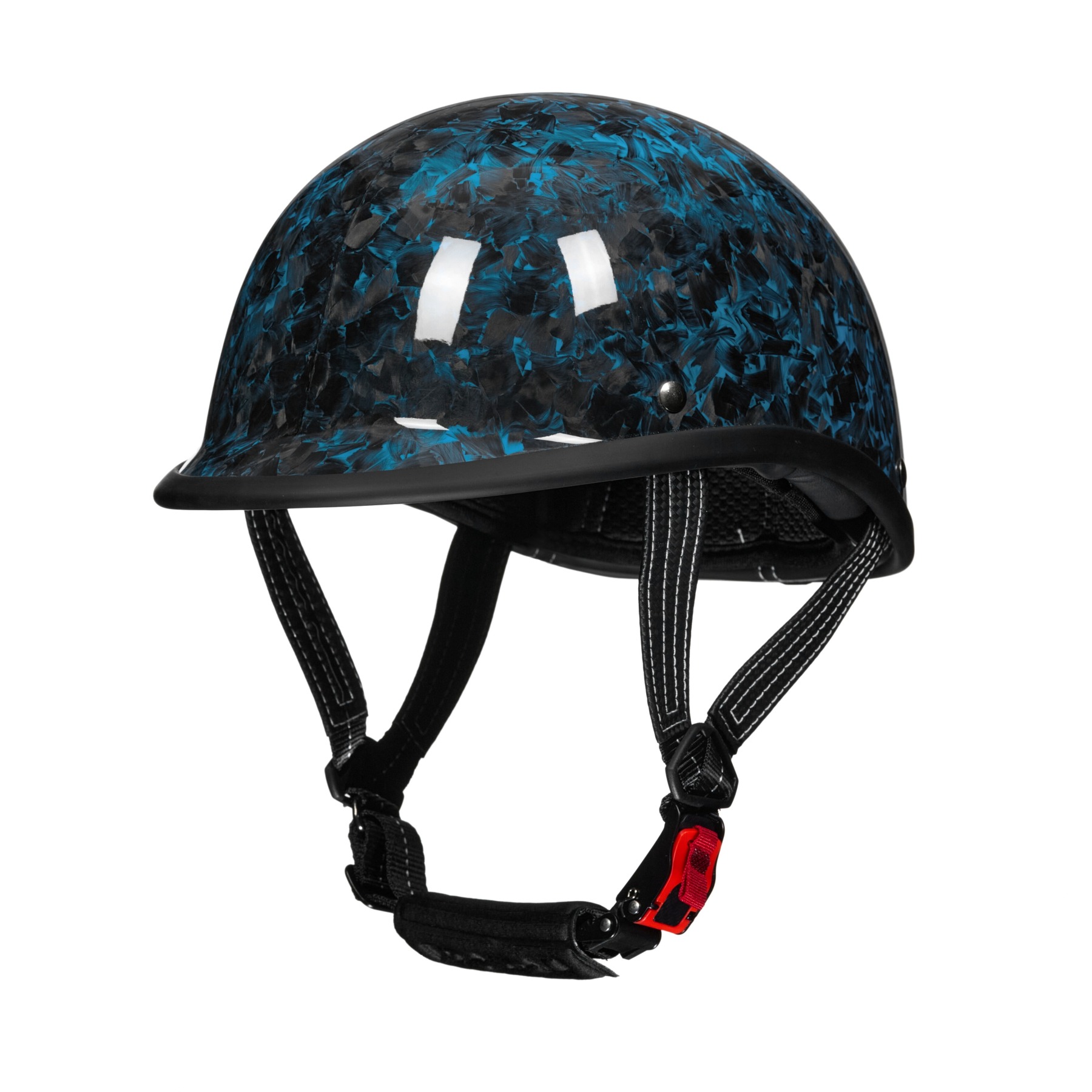 Glossy Carbon Fiber Motorcycle Half Helmet​