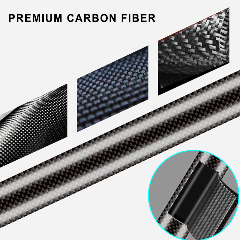 Lightweight Adjustable Carbon Fiber Cane with Ergonomic Wooden Handle