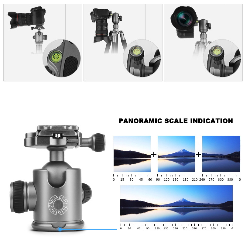 Lightweight Compact 4-Section Carbon Fiber Travel Tripod