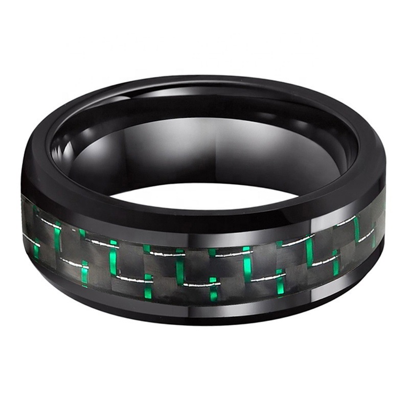 Men's Carbon Fiber Wedding Ring 8mm
