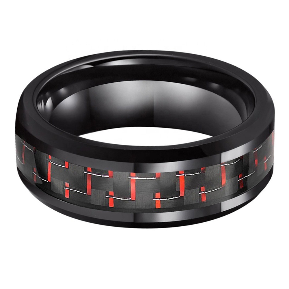 Men's Carbon Fiber Wedding Ring 8mm