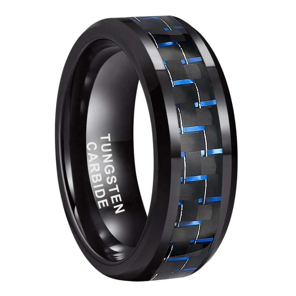 Men's Carbon Fiber Wedding Ring 8mm