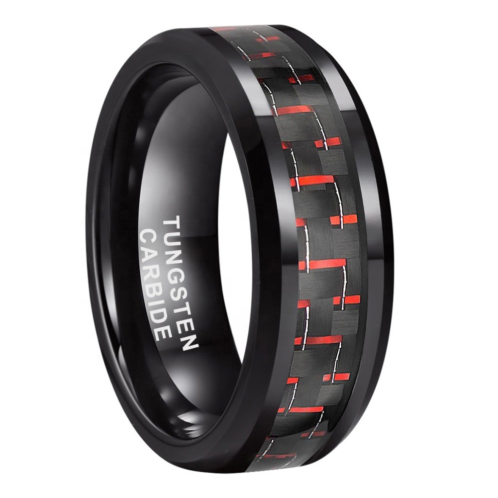 Men's Carbon Fiber Wedding Ring 8mm