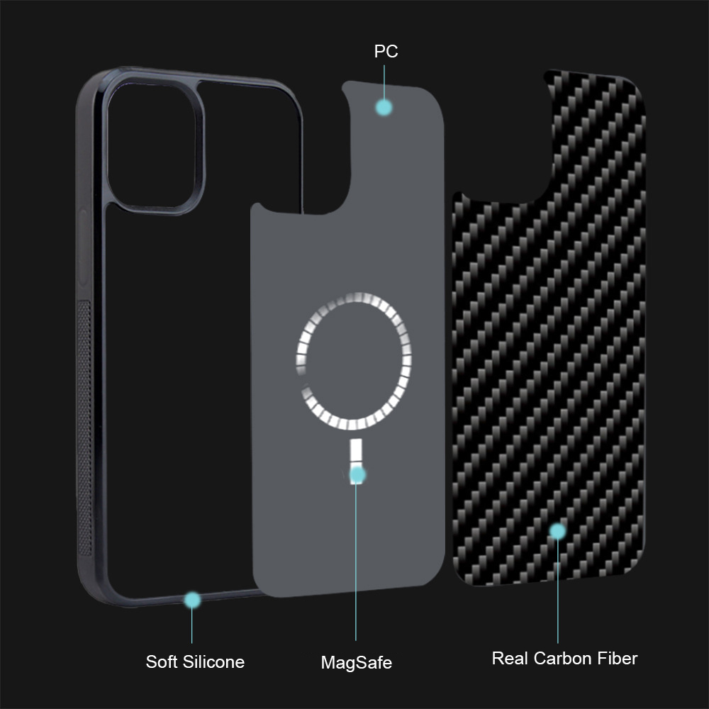 Red Real Forged Carbon Fiber Phone Case