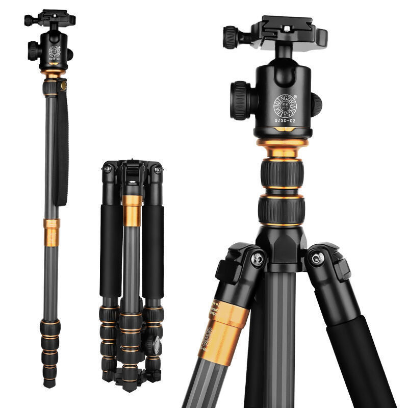 Portable Carbon Fiber Travel Tripod with 360° Panorama Ball Head