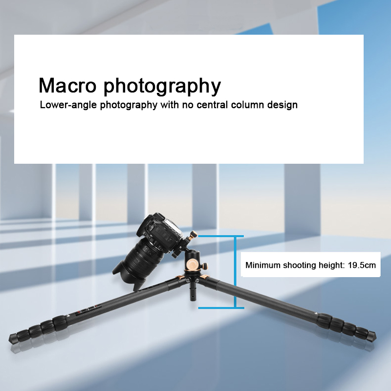 Professional Carbon Fiber Tripod for Camera with 360° Panorama Ball Head