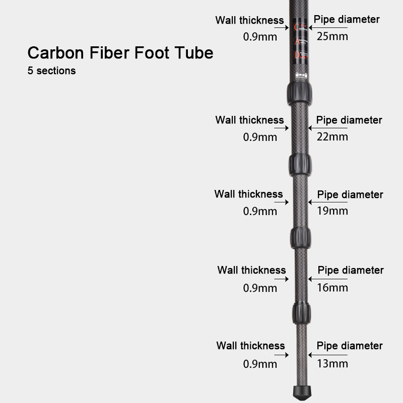 Professional Carbon Fiber Tripod for Camera with 360° Panorama Ball Head