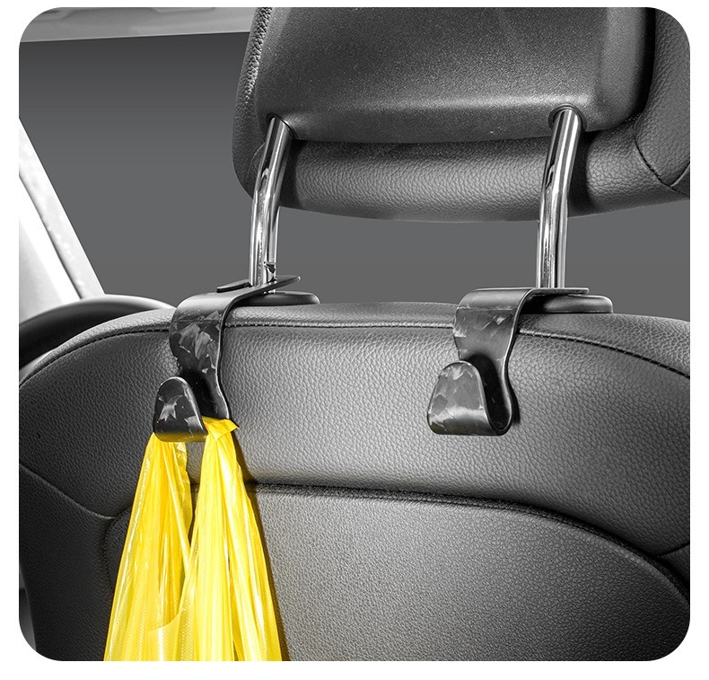 2 Pack Real Carbon Fiber Car Back Seat Hook
