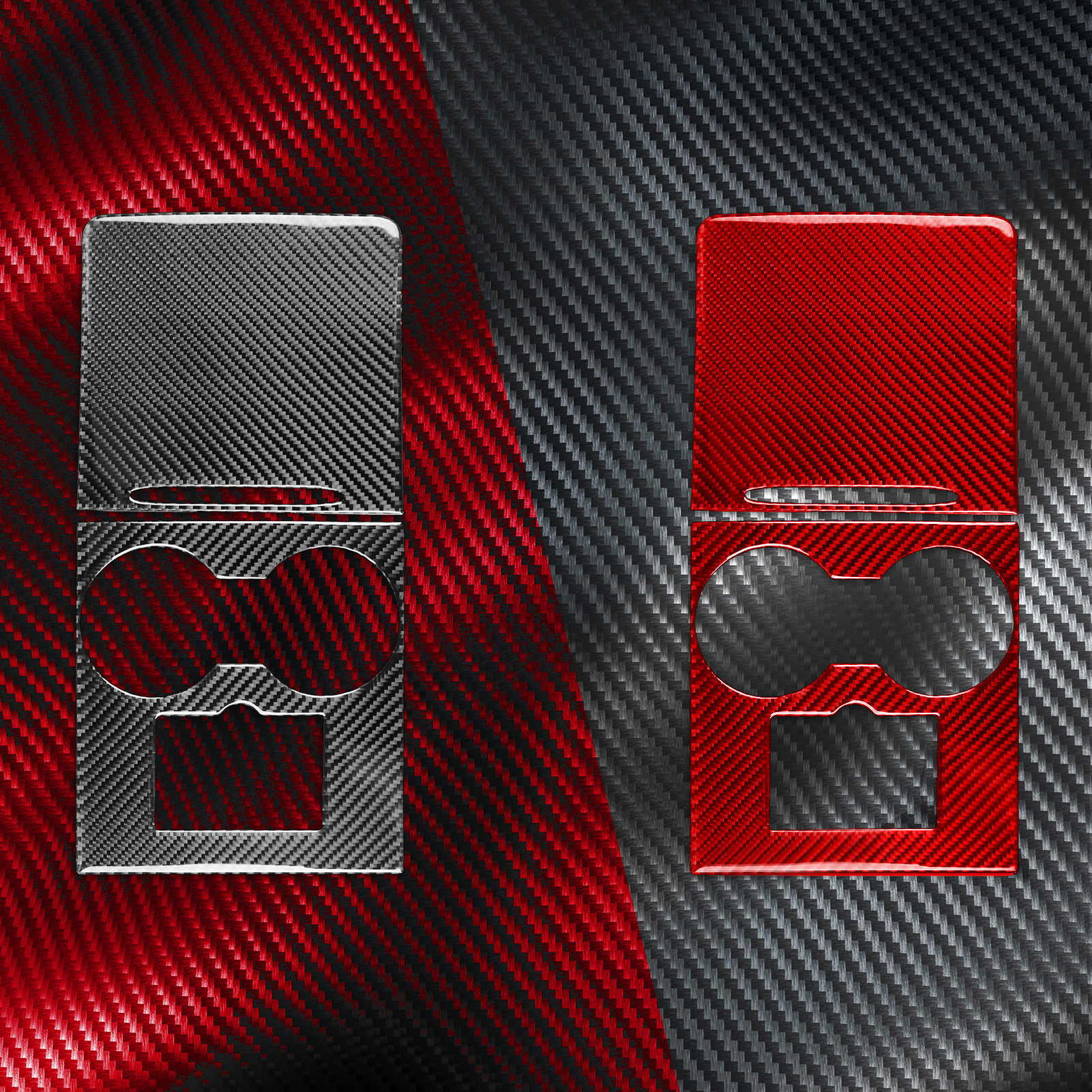 Real Carbon Fiber Center Console Cover for Tesla Model 3 & Model Y-Glossy