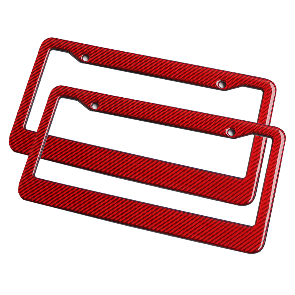 Genuine Carbon Fiber License Plate Frame 2 Pack