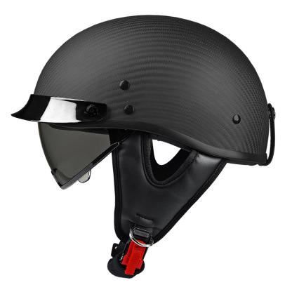 Real Carbon Fiber Motorcycle Half Helmet
