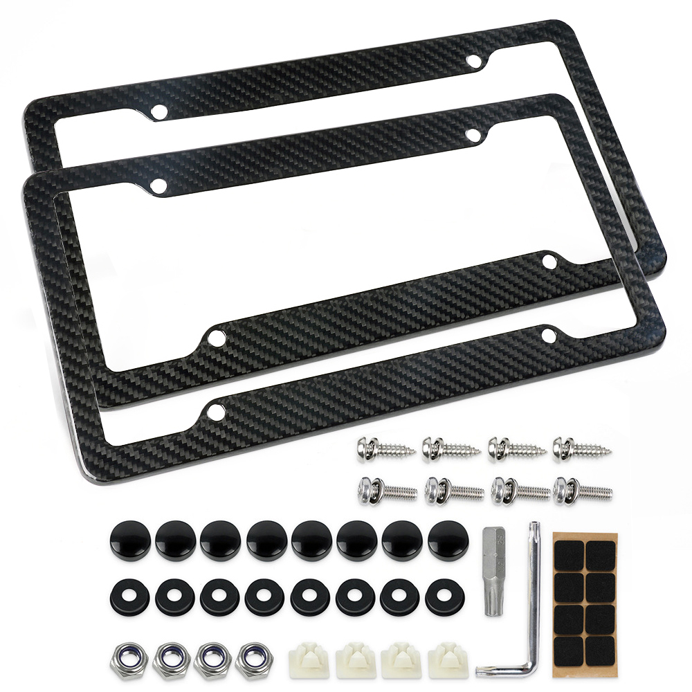 Real Carbon Fiber Number Plate Frame​ - 4 Hole