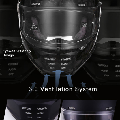 Real Forged Carbon Fiber Full Face Motorcycle Helmet - Retro Classic Design