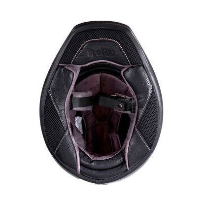 Real Forged Carbon Fiber Full Face Motorcycle Helmet - Retro Classic Design