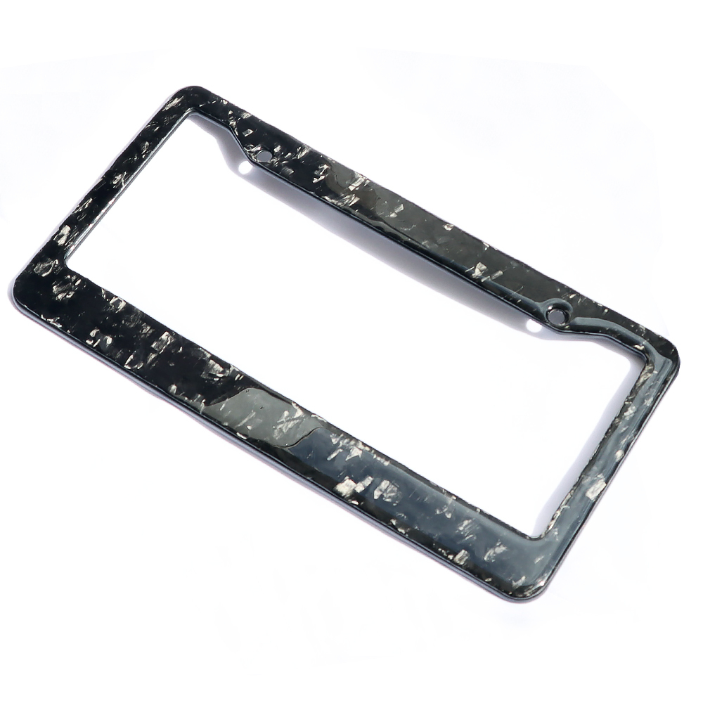 Real Forged Carbon Fiber License Plate Frame