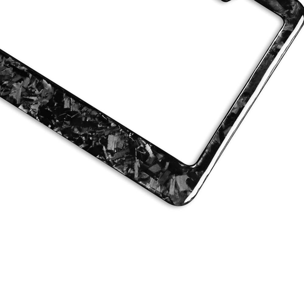 Real Forged Carbon Fiber License Plate Frame