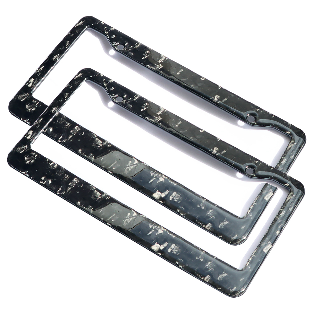 Real Forged Carbon Fiber License Plate Frame