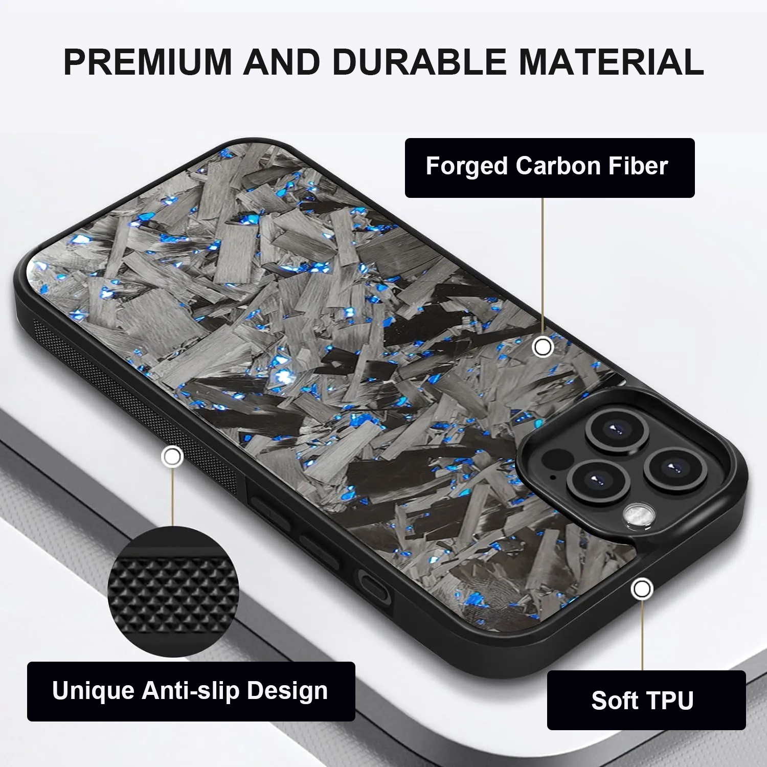 Red  Forged Carbon Fiber Phone16Pro Case