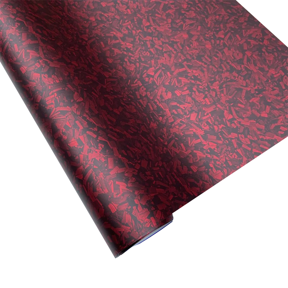 Red Forged Carbon Fiber Wrap