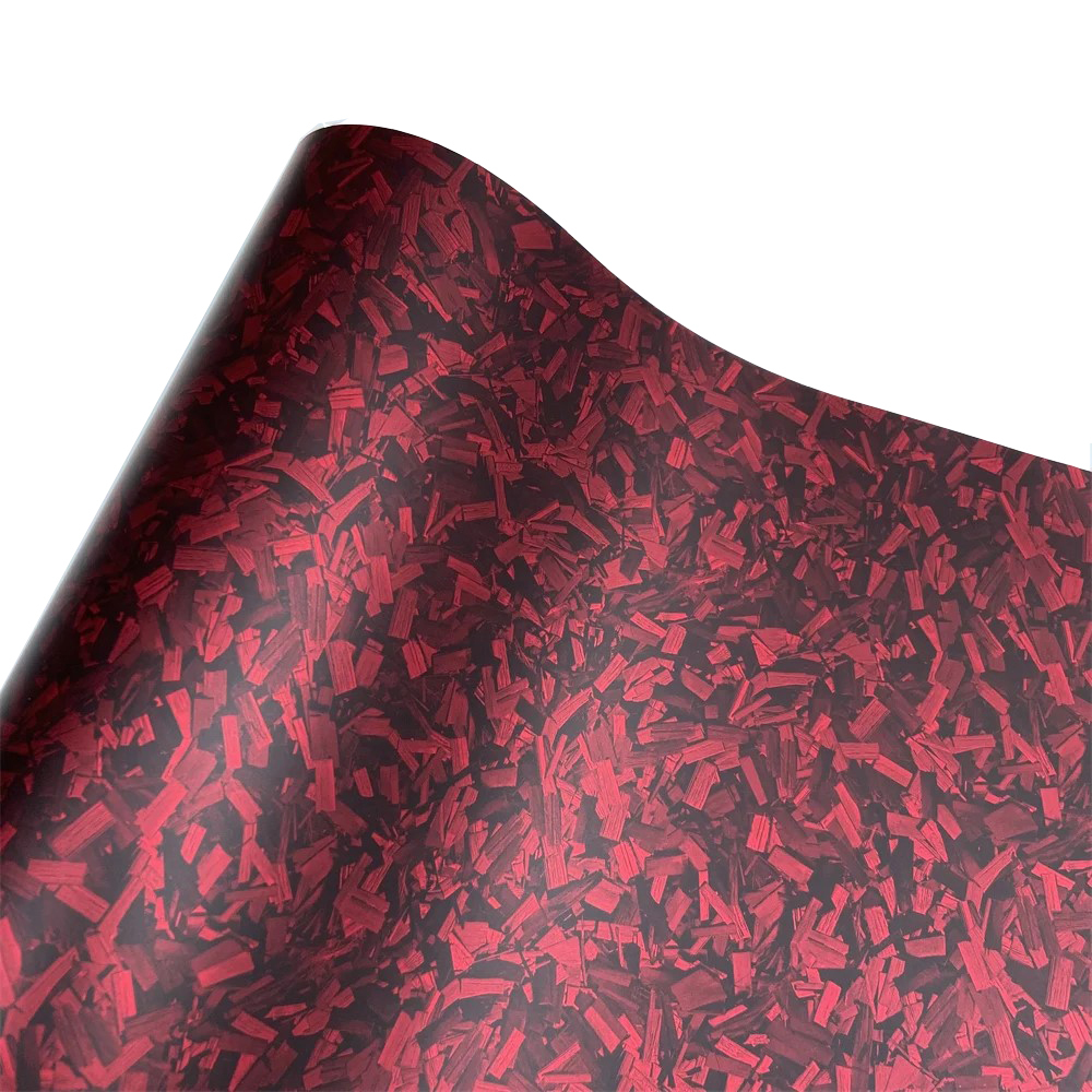 Red Forged Carbon Fiber Wrap