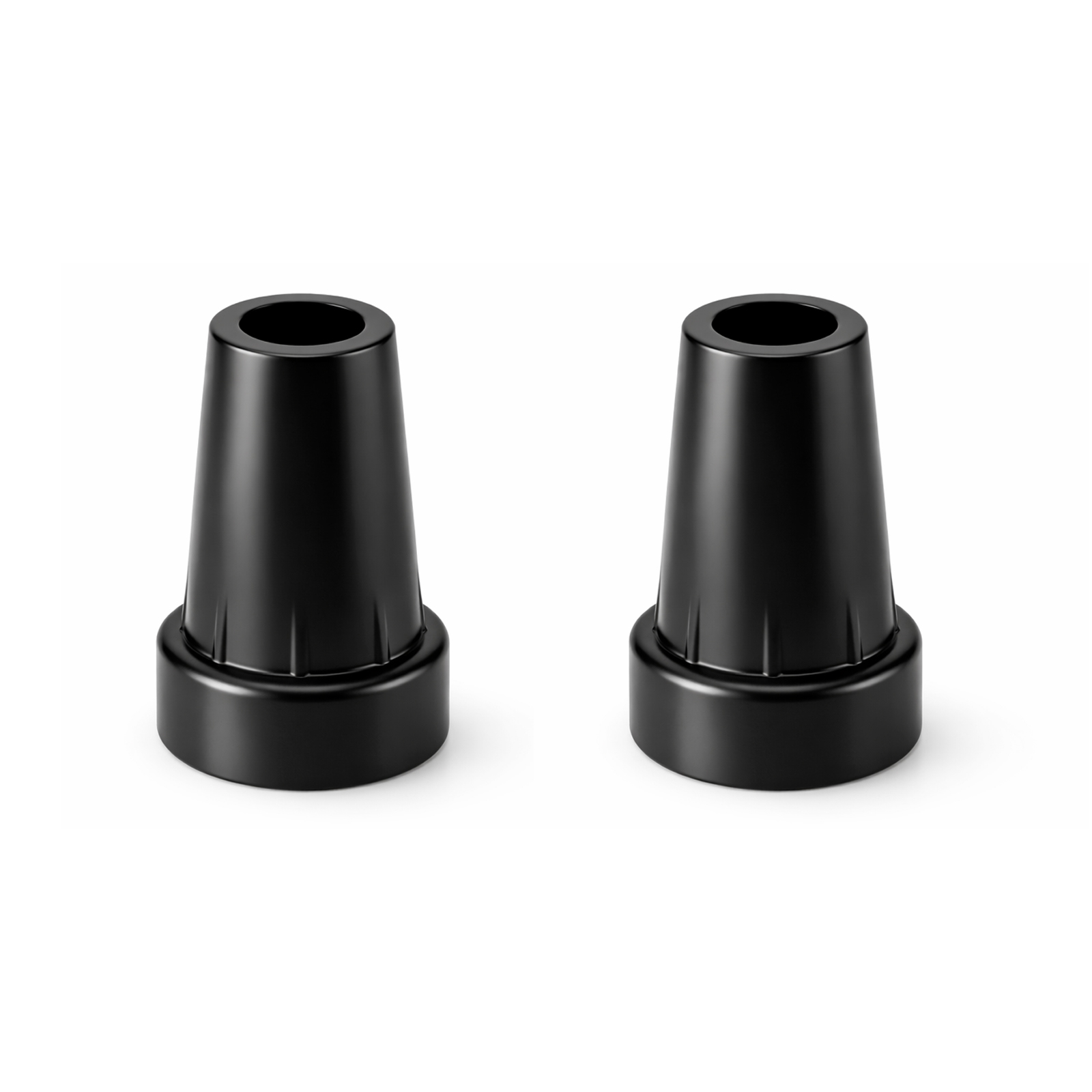 Rubber Cane Tips - 9/16" (15mm) Replacement Feet with Metal Reinforcement