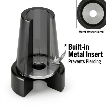 Rubber Cane Tips - 9/16" (15mm) Replacement Feet with Metal Reinforcement