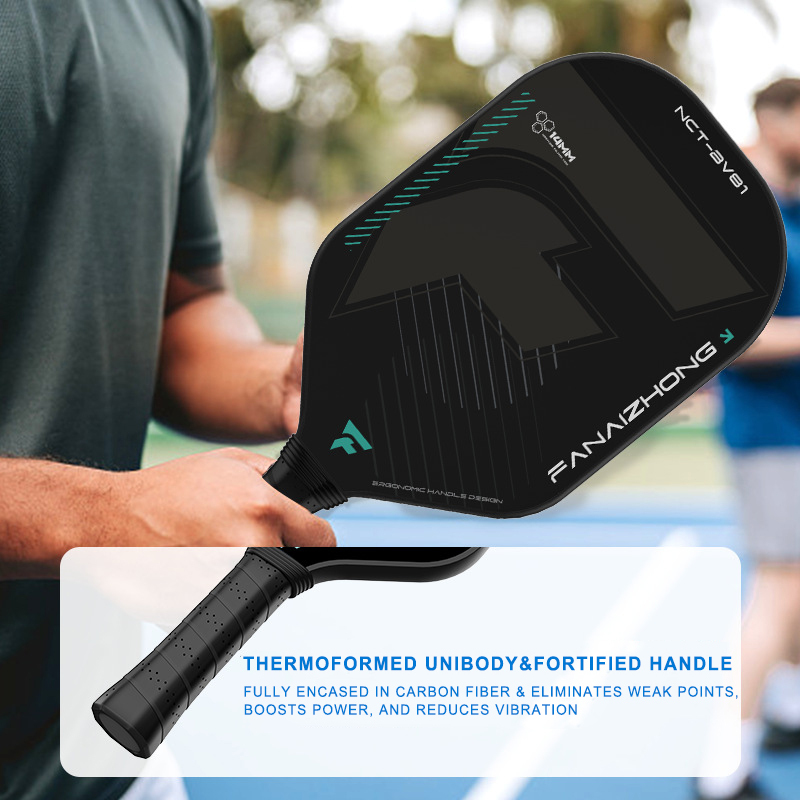 Silent Carbon Fiber Pickleball Paddle with 14mm NCT-BV81 Core